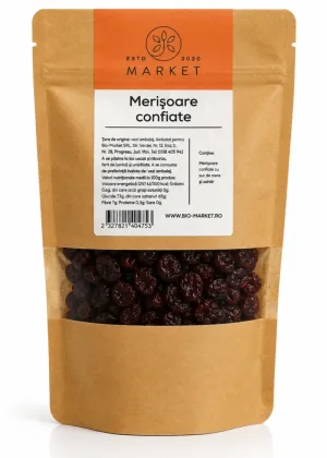 Merișoare confiate, 500 g, Bio-Market