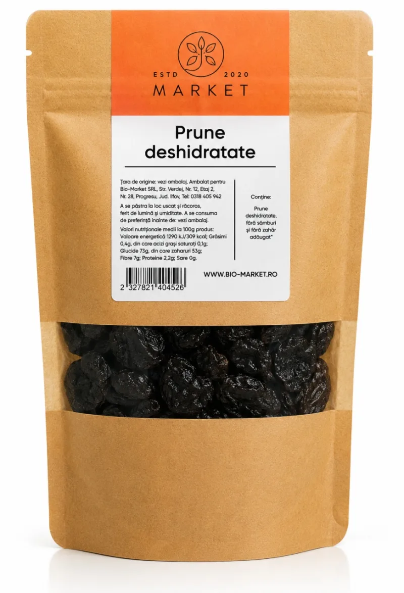 Prune deshidratate fără sâmburi, 250 g, Bio-Market — preț și oferte