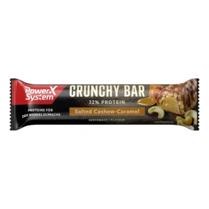 Baton proteic 32% cu aroma de caramel sarat si caju Crunchy Bar, 45g, PowerX System