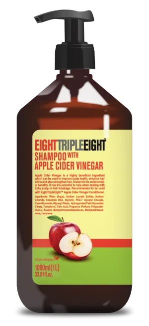 Sampon cu otet de mere, 1000ml, Eight Triple Eight