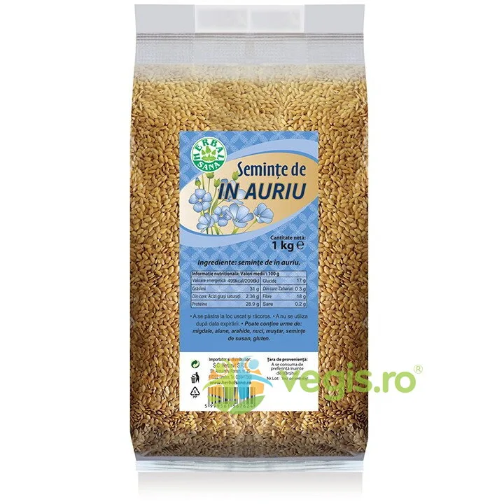 Seminte de In Auriu 1kg Herbavit — preț și oferte