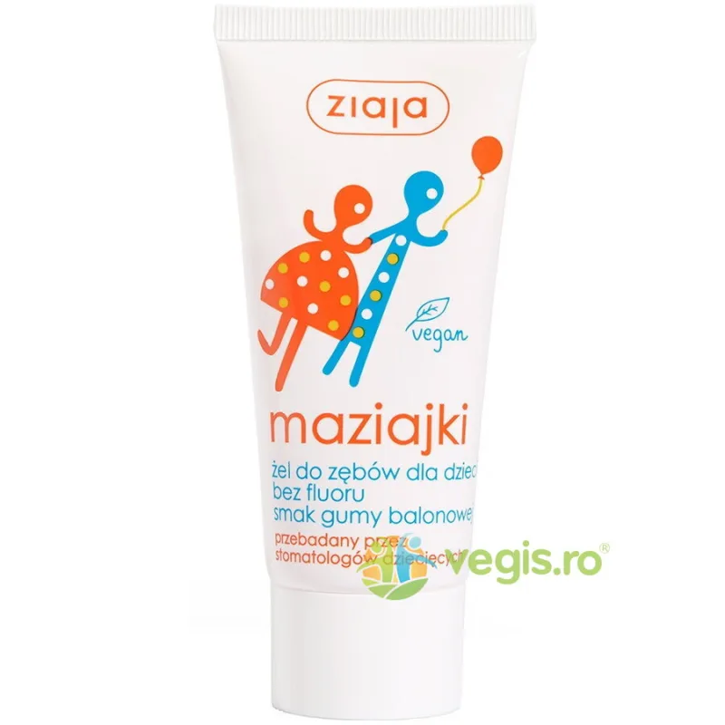 Pasta de Dinti cu Aroma de Guma Fara Fluor pentru Copii 50ml ZIAJA — preț și oferte