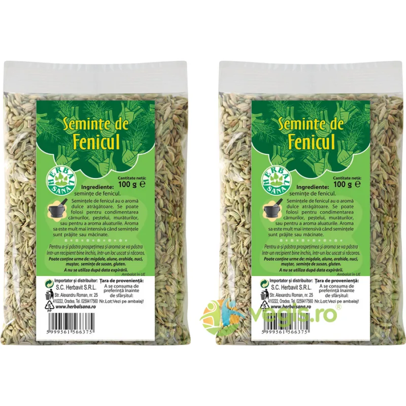 Pachet Fenicul 100g+100g Herbavit — preț și oferte