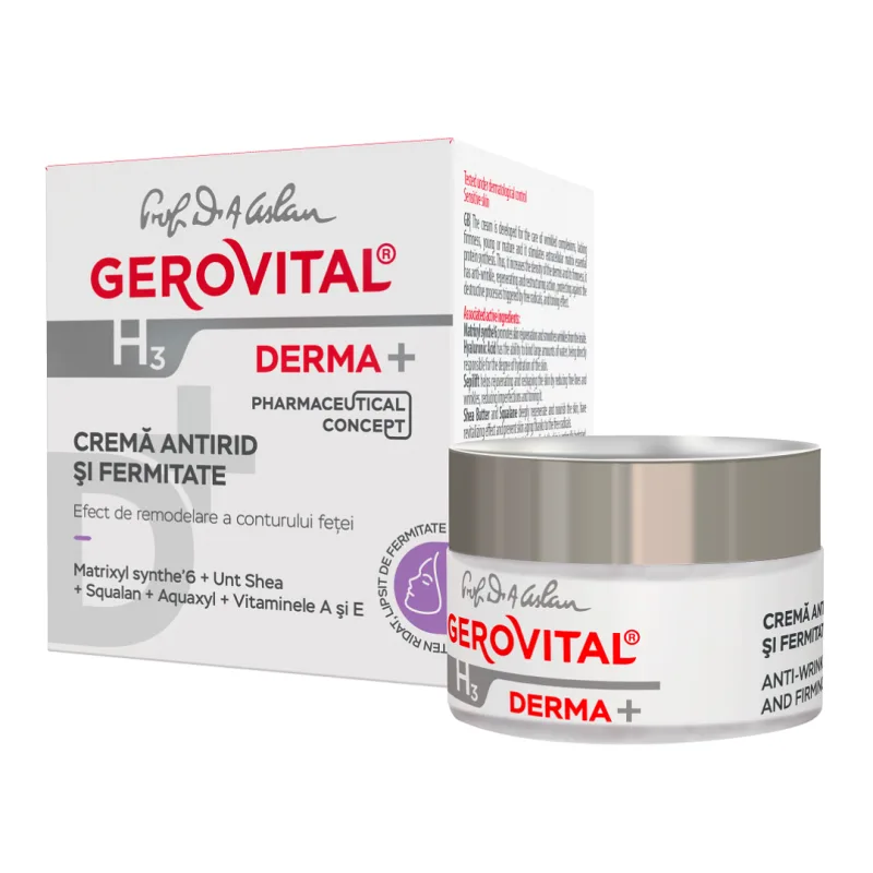 Crema antirid si fermitate H3 Derma+, 50 ml, Gerovital FARMEC — preț și oferte
