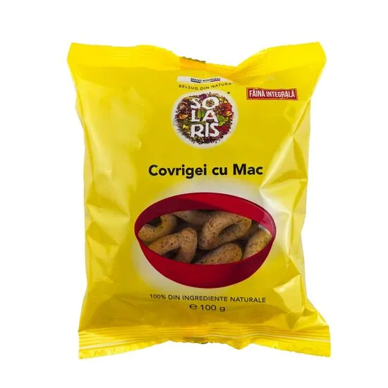 Covrigei din faina integrala cu mac, 100g, Solaris — preț și oferte