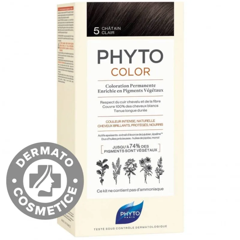 Vopsea par 5 Light Brown Phytocolor, 50ml, Phyto — preț și oferte