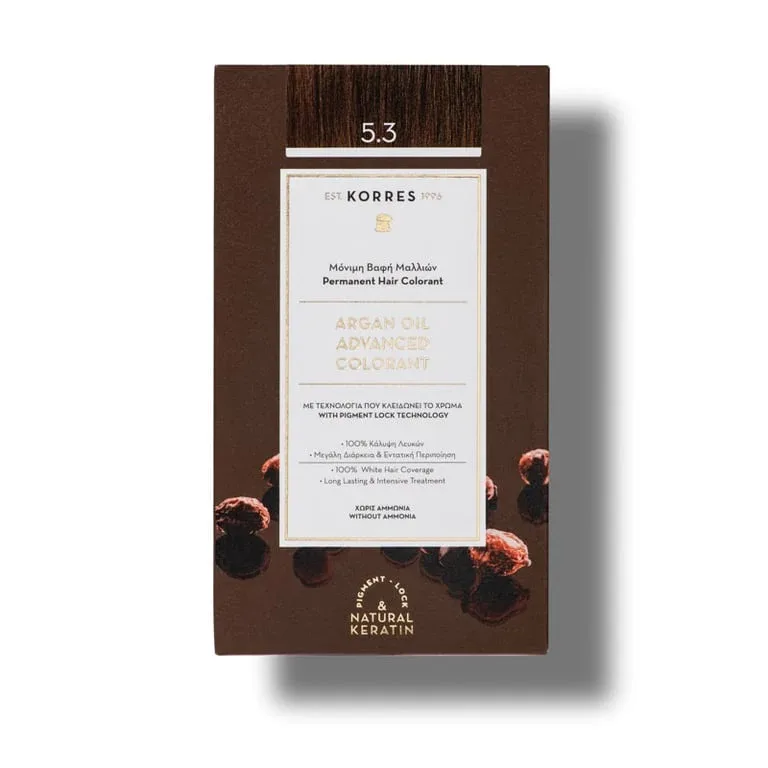 Vopsea de par Argan Oil 5.3, 50ml, Korres — preț și oferte