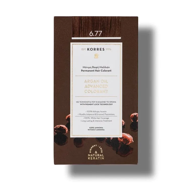 Vopsea de par Argan Oil 6.77, 50ml, Korres — preț și oferte