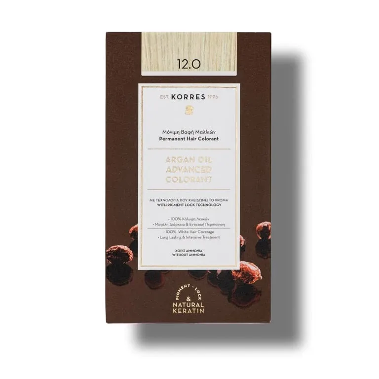 Vopsea de par Argan Oil 12.0, 50ml, Korres — preț și oferte
