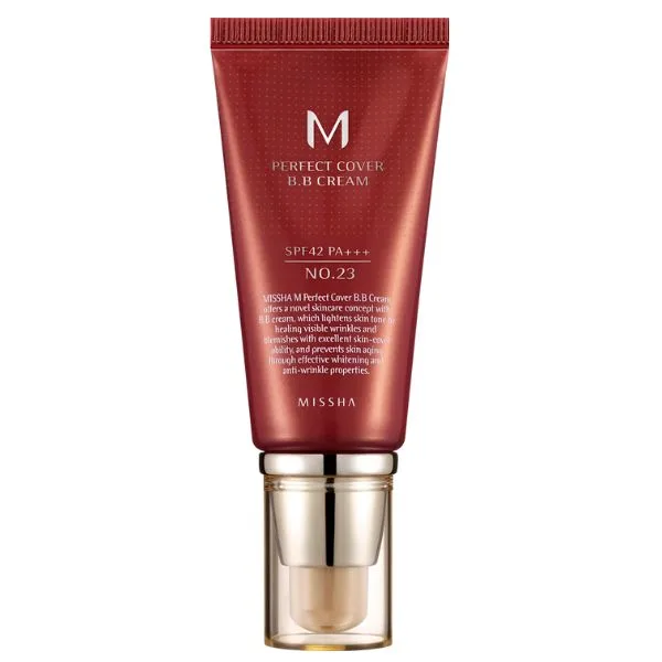 BB Cream M Perfect Cover SPF42/PA+++ Nuanta 23/Bej natural, 50ml, Missha — preț și oferte