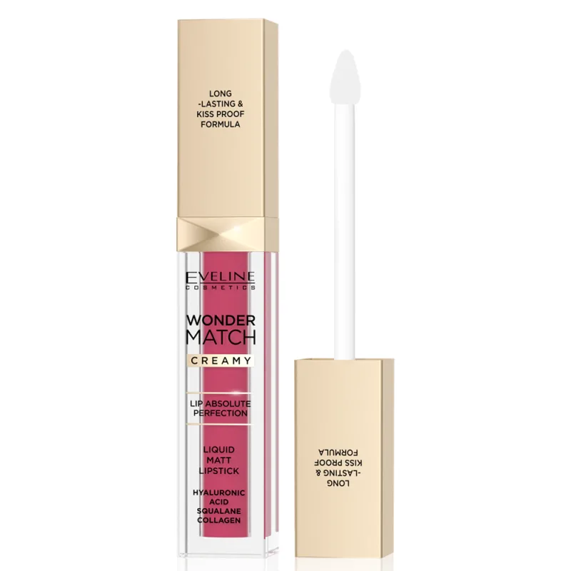 Ruj lichid mat Wonder Match Creamy No. 10 Berry Rose, 6.8ml, Eveline Cosmetics — preț și oferte