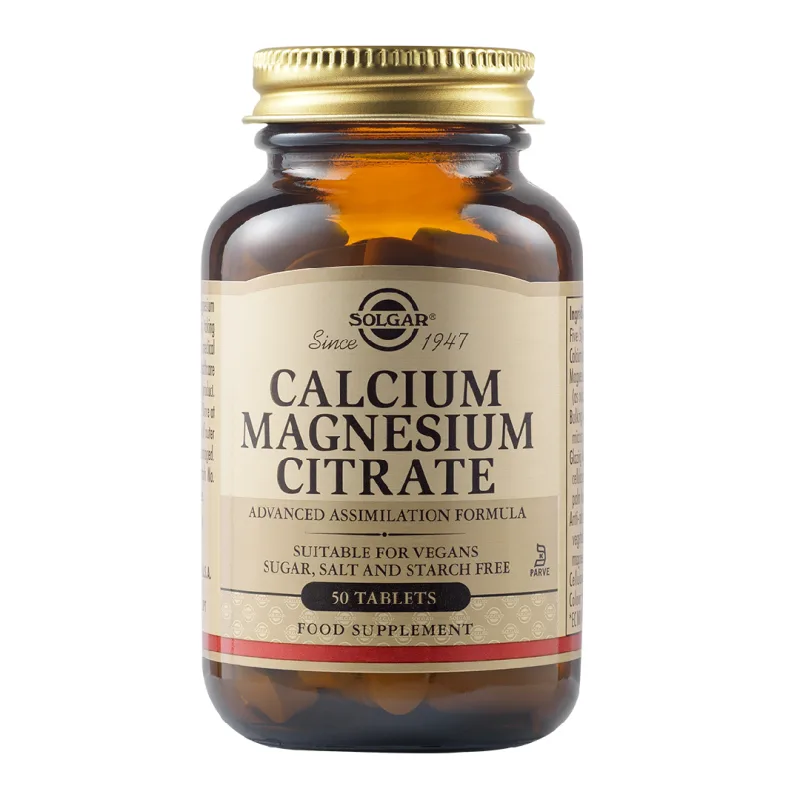 Calciu Magneziu Citrat, 50 tablete, Solgar — preț și oferte