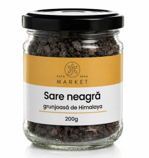 Sare Neagră Grunjoasă Kala Namak, 200 g, Bio-Market