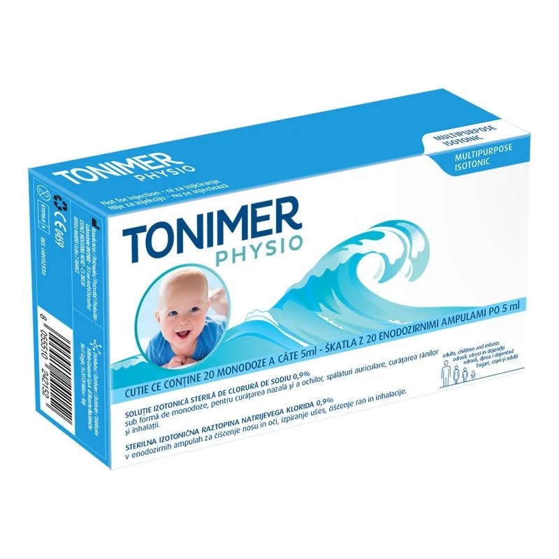 Solutie izotonica sterila 0.9%, Tonimer | 20 monodoze x 5 ml — preț și oferte