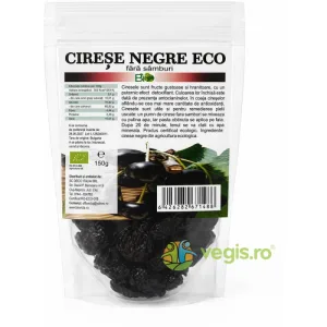 Cirese Negre Uscate, fara Samburi Ecologice/Bio 150g
