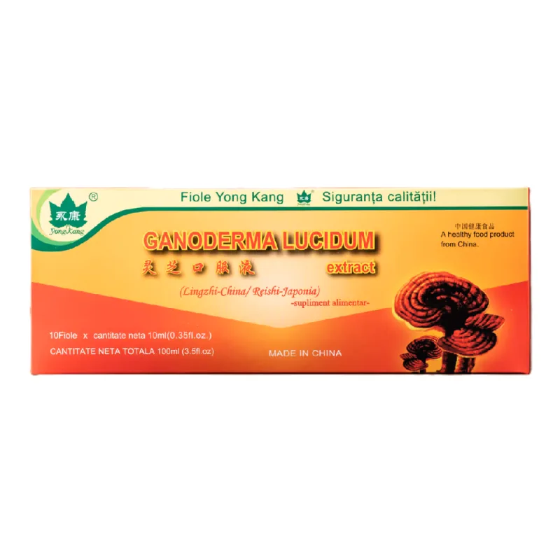 Ganoderma Lucidum, 10 fiole*10 ml, YongKang YONG KANG INTERNATIONAL — preț și oferte