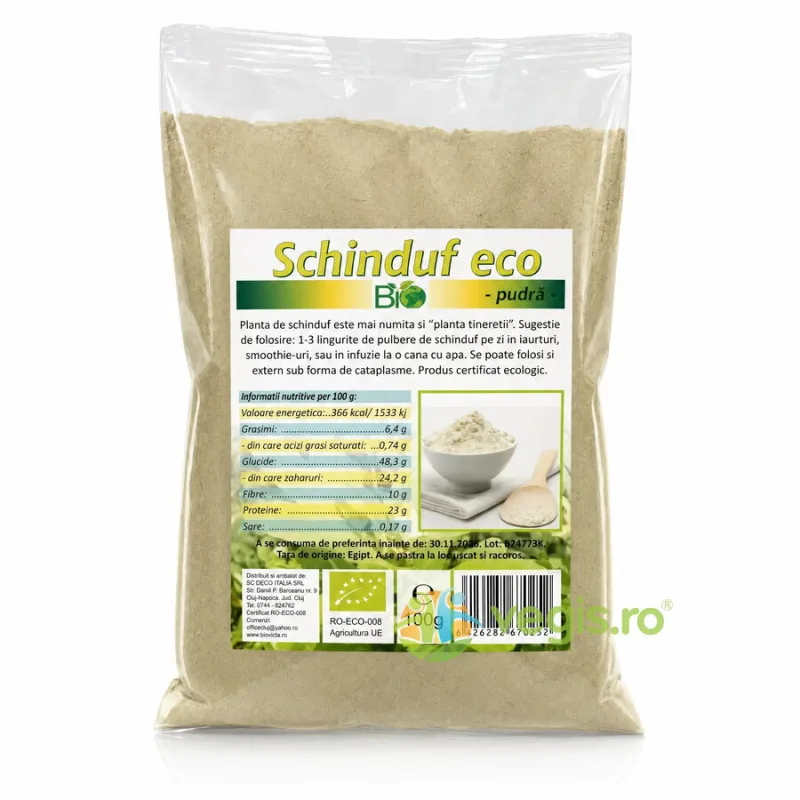Schinduf Seminte Pudra Ecologic/Bio 100g Deco Italia — preț și oferte