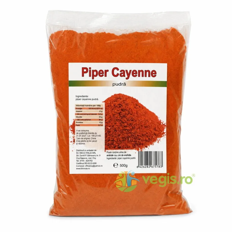 Piper Cayenne Macinat Pudra 500g Deco Italia — preț și oferte