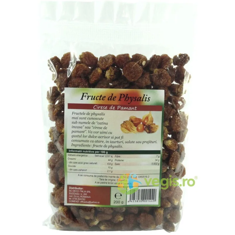 Physalis fructe Uscate Deshidratate 200g Deco Italia — preț și oferte