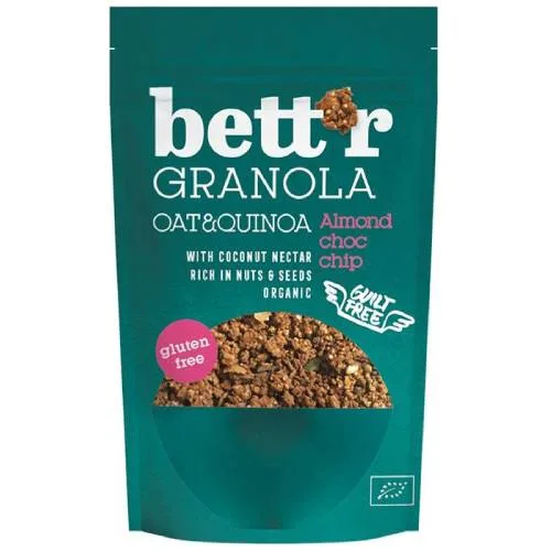 Granola cu migdale si ciocolata neagra fara gluten Bio, 300g, Bettr — preț și oferte