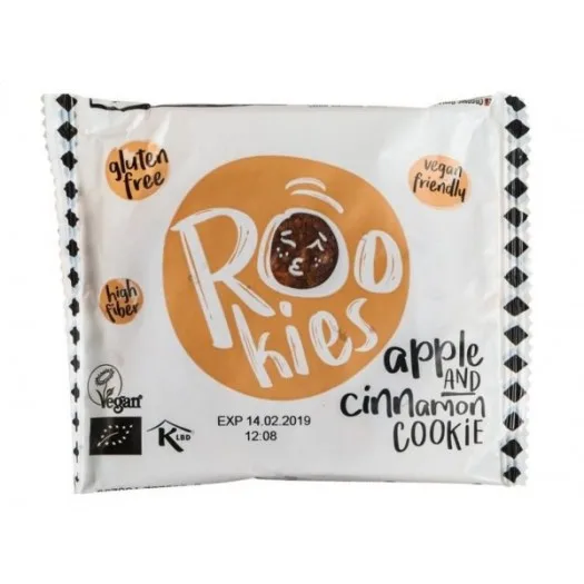 Biscuit bio cu mar si scortisoara, 40g, Rookies — preț și oferte