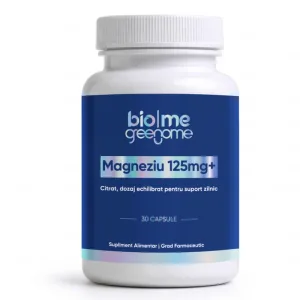 Magneziu citrat 125mg+, 30 capsule, Biome