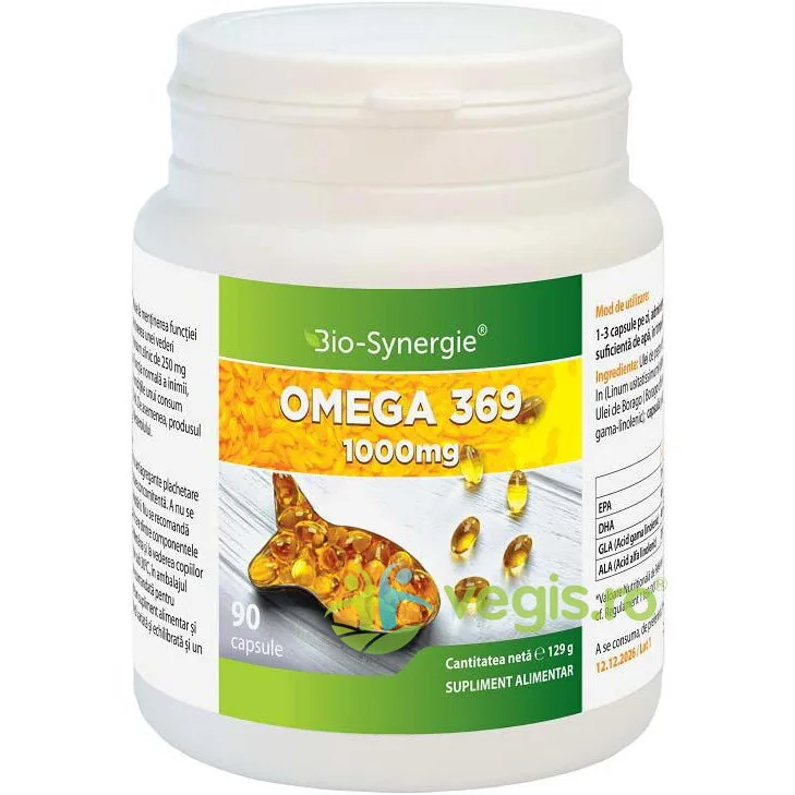Omega 3-6-9 1000mg 90cps moi BIO-SYNERGIE ACTIV — preț și oferte