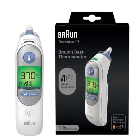 Termometru auricular copii Braun ThermoScan 7 IRT6520 cu Age Precision — preț și oferte