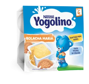 Gustare gris cu lapte si biscuiti Yogolino, 4 x 100g, Nestle