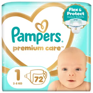 Scutece Premium Care Nr.1 pentru 2-5 kg, 72 bucati, Pampers