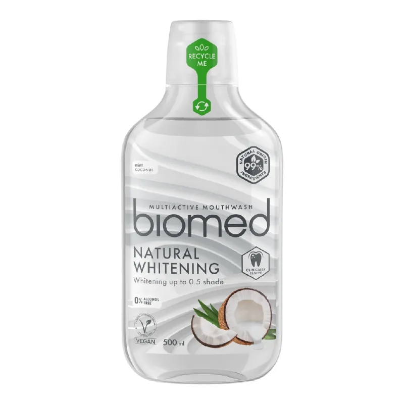 Apa de gura Natural Whitening, 500 ml, Biomed — preț și oferte