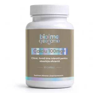 Calciu Citrat, 100mg+, 30 capsule, Biome
