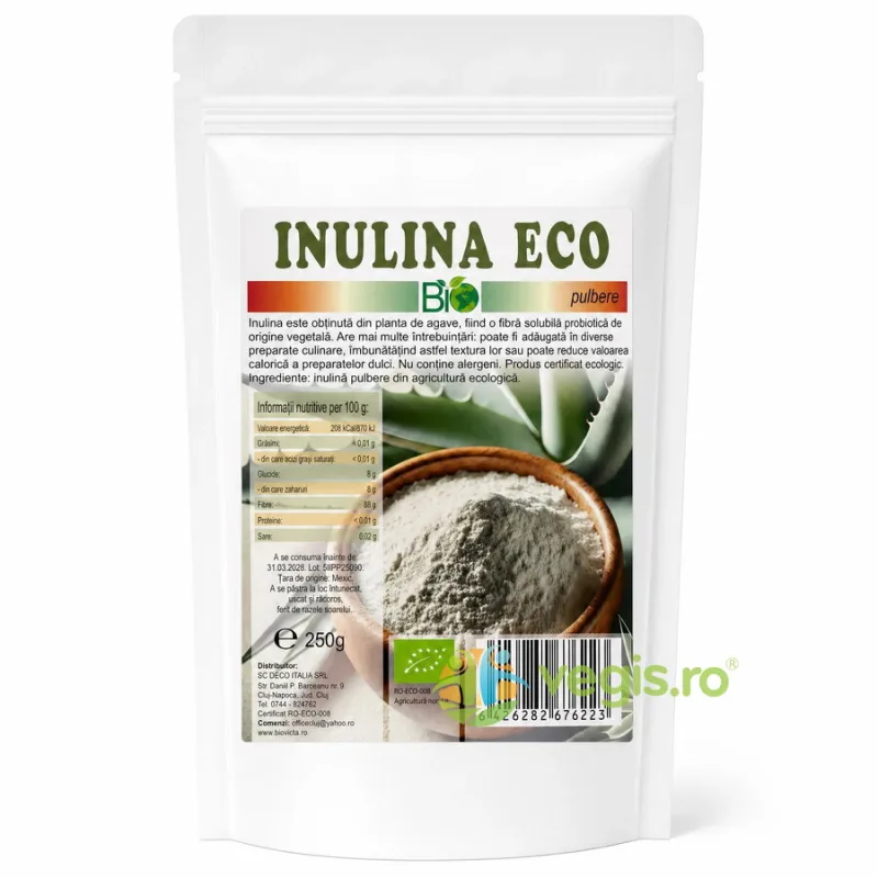 Inulina Pudra din Agave Ecologica/Bio 250g Deco Italia — preț și oferte