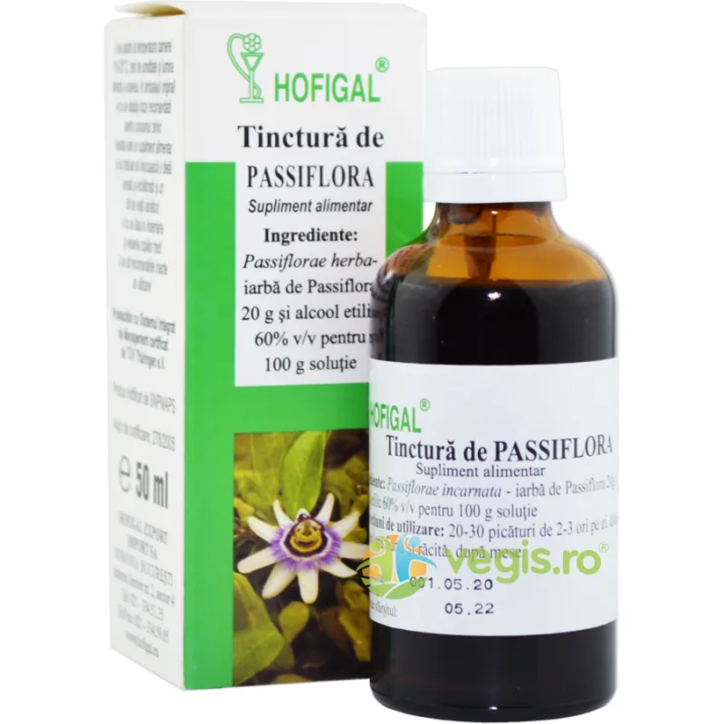 Tinctura de Passiflora 50ml HOFIGAL — preț și oferte