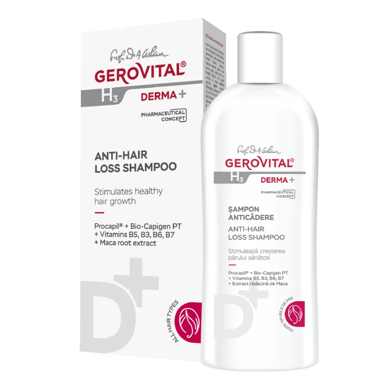 Sampon anticadere H3 Derma+, 200 ml, Gerovital FARMEC — preț și oferte