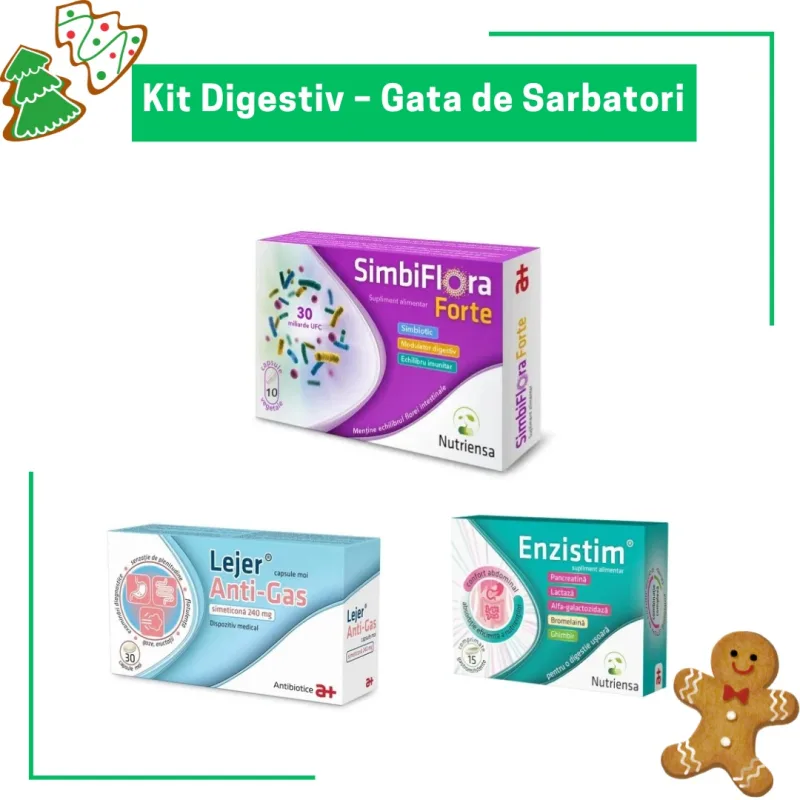 Kit pentru confort digestiv – Editie de sarbatori Kituri recomandate de farmacisti — preț și oferte