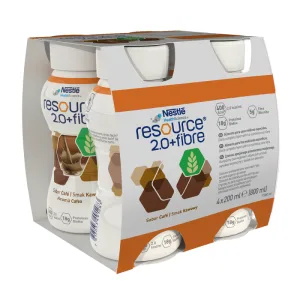 Nestle Resource 2.0 + Fibre cu aroma de cafea 200ml 4 flacoane