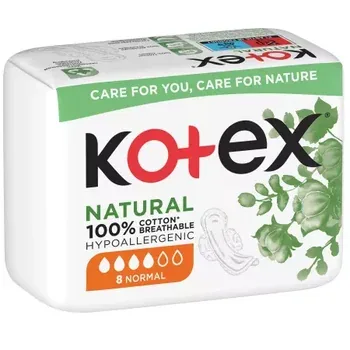 Kotex Natural normaI absorbante de zi  8 buc. — preț și oferte