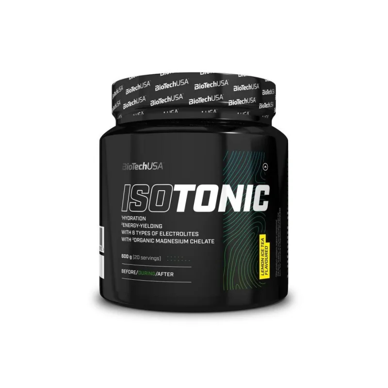 Pudra pentru bautura izotonica IsoTonic cu aroma de Lemon Ice Tea, 600g, BioTechUSA — preț și oferte