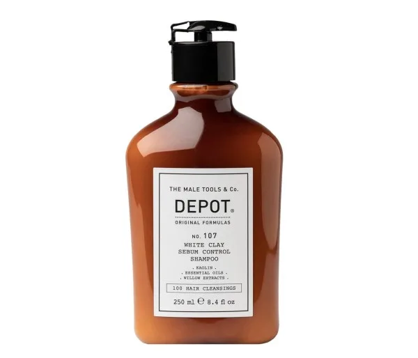 Sampon pentru par gras White Clay Sebum Control 107, 250ml, Depot — preț și oferte