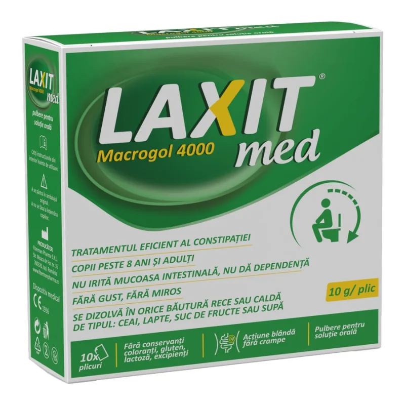 Laxit Med cu Macrogol 4000, 10 plicuri x 10 g, Fiterman Pharma — preț și oferte