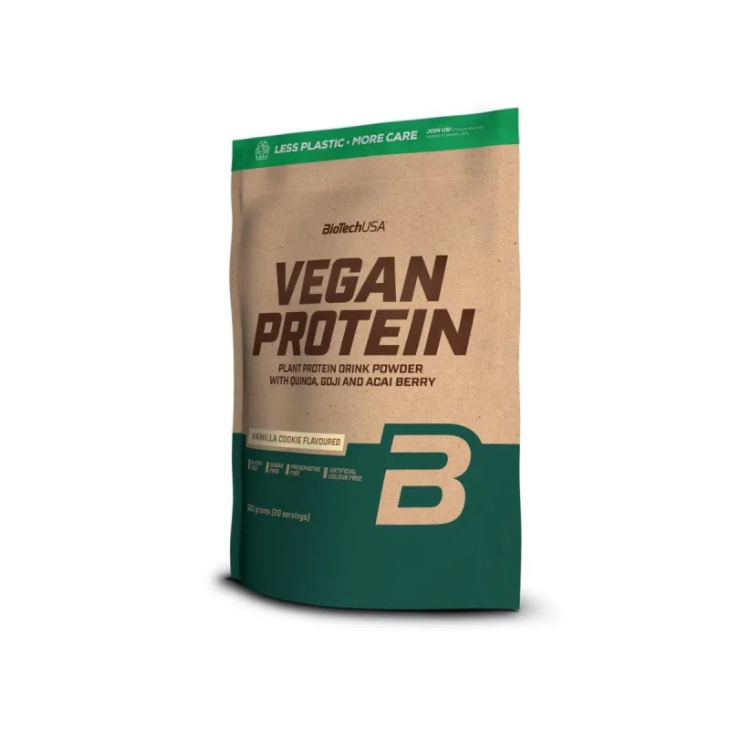 Pudra proteica vegana cu aroma de prajitura cu vanilie, 500g, BioTechUSA — preț și oferte