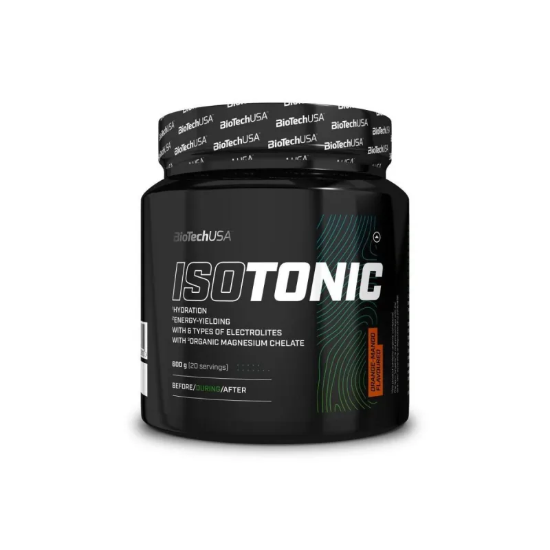 Pudra pentru bautura izotonica IsoTonic cu aroma de portocala si mango, 600g, BioTechUSA — preț și oferte