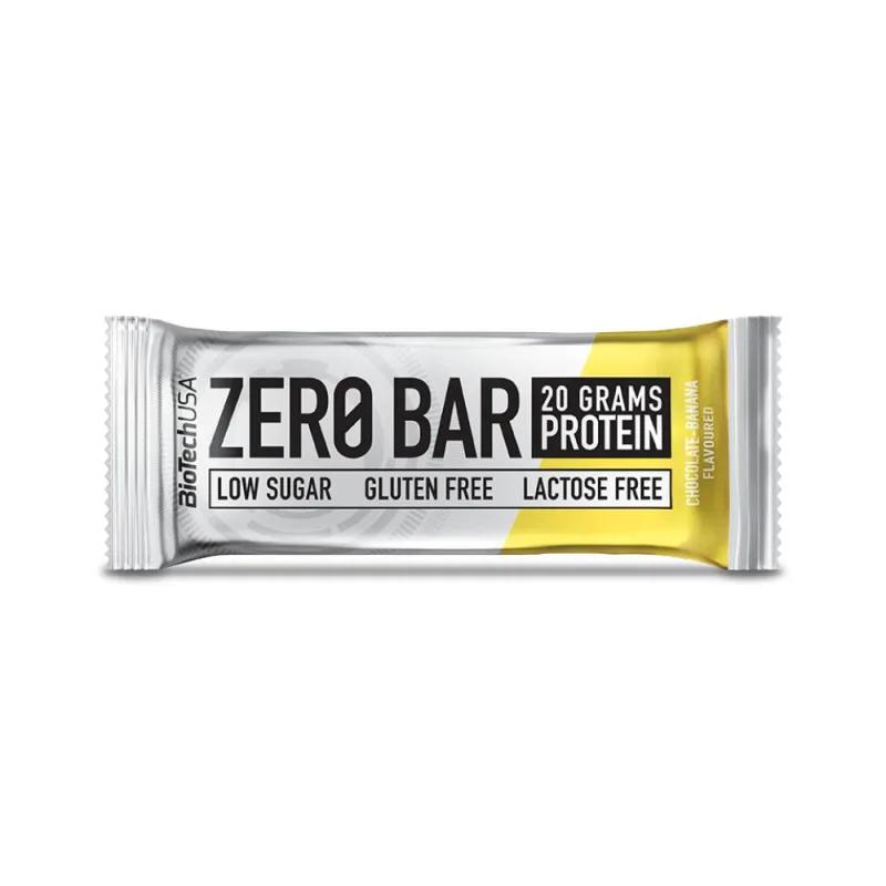 Baton proteic cu aroma de ciocolata si banane Zero, 50g, BioTechUSA — preț și oferte