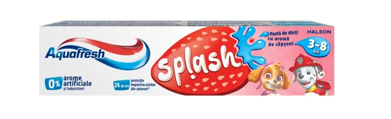 Pasta de dinti pentru copii Splash 3-8 ani, 50ml, Aquafresh — preț și oferte