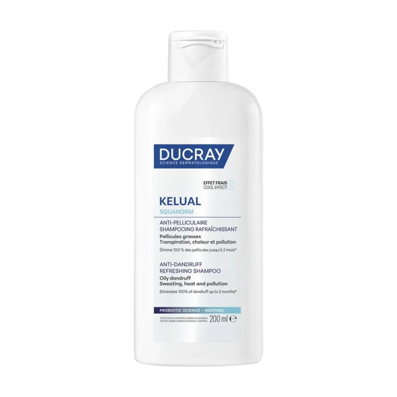 Sampon pentru matreata grasa cu efect racoritor Kelual Squanorm, 200 ml, Ducray — preț și oferte