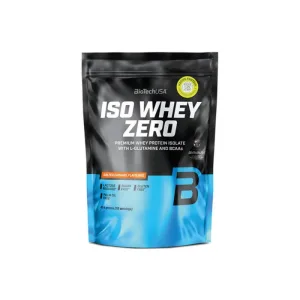 Pudra din izolat proteic din zer cu aroma de caramel sarat Iso Whey Zero, 454g, BioTechUSA