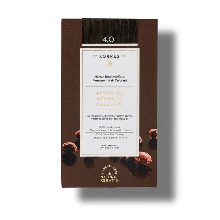 Vopsea de par Argan Oil 4.0, 50ml, Korres — preț și oferte