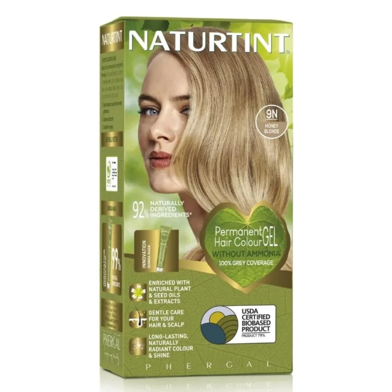 Vopsea de par permanenta 9N Honey Blonde, 170 ml, Naturtint — preț și oferte