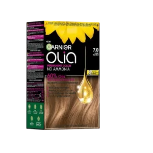 Vopsea de par permanenta fara amoniac 7.0 Dark Blonde Olia, 174ml, Garnier